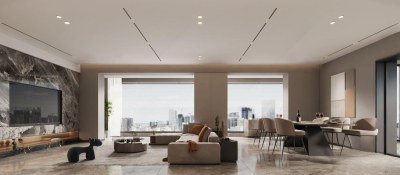 现代客餐厅3D模型下载